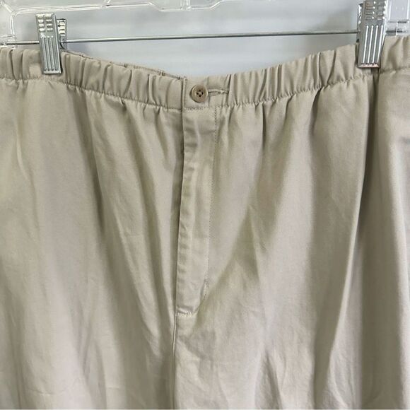 NWT Women's Lands End Pants Khaki Beige Size 16 | 100% Cotton, Creased - Picture 4 of 12